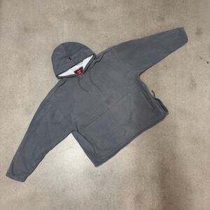 Vintage Oakley Hoodie Gray Fleece Pullover Boxy XXL Y2K 90s Side Zip Surf Skate